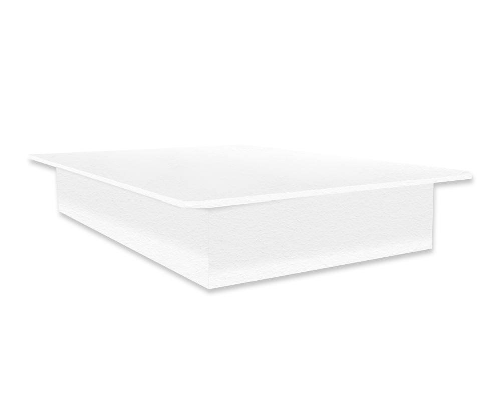 Plateforme stratifiée Simple, hauteur 13" Blanc - 39" - Blanc