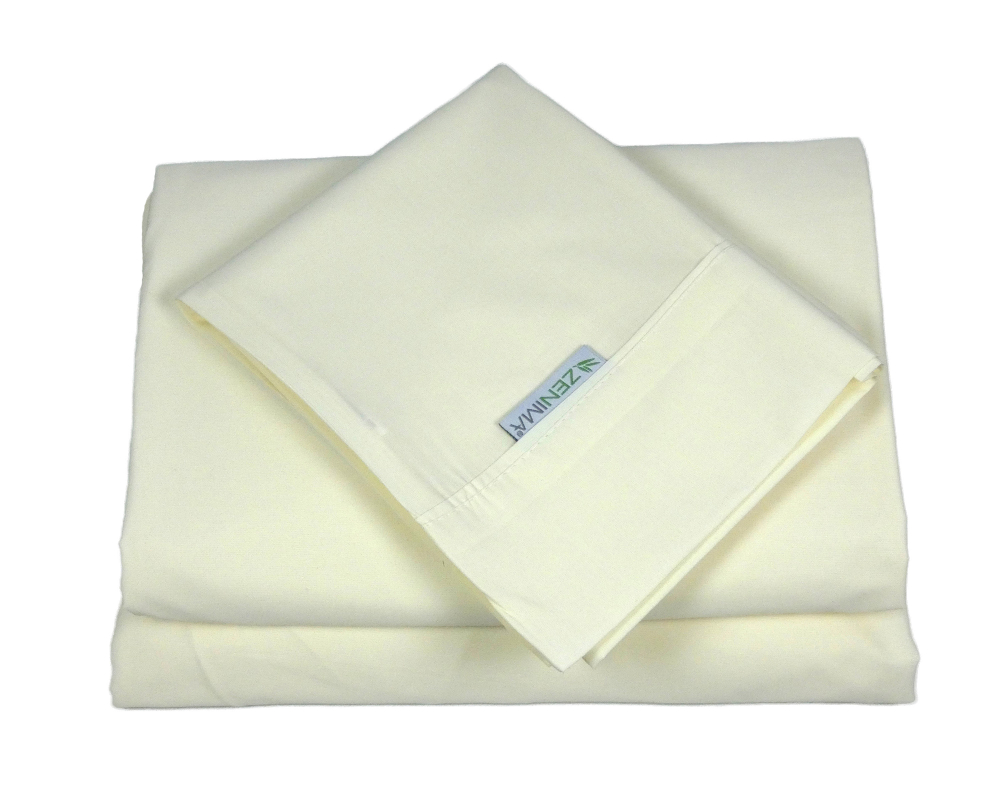 Ensemble de draps lit simple Rayonne bambou Crème - Crème