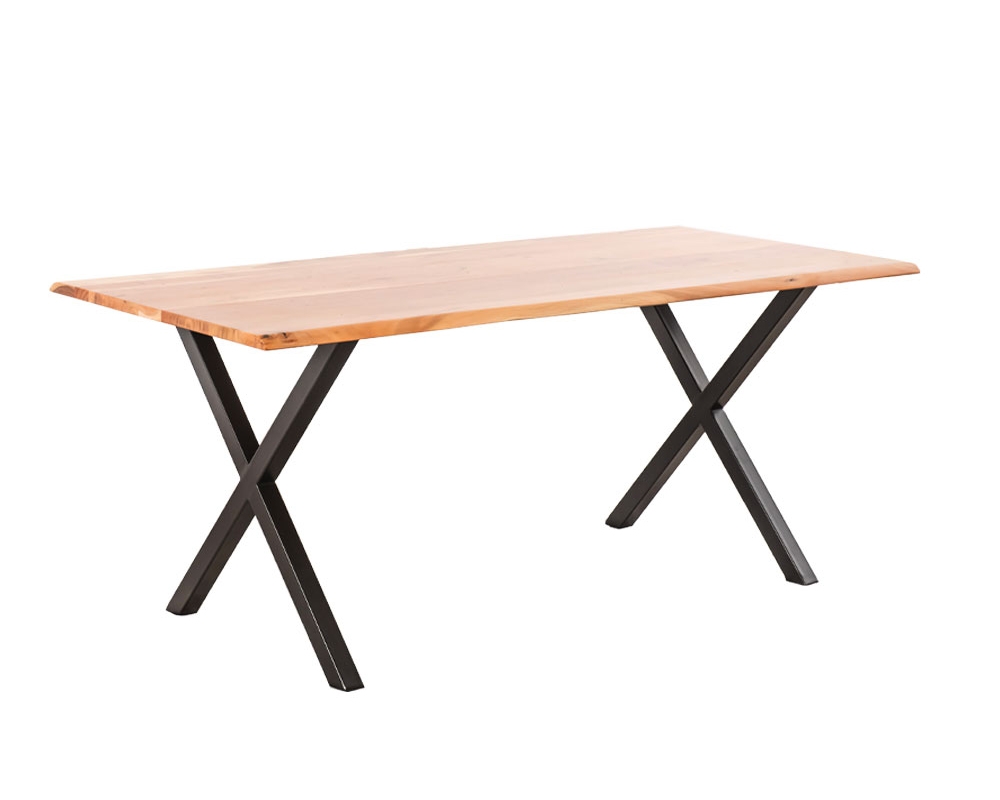 Table   - Bois et m&eacute;tal - Naturel