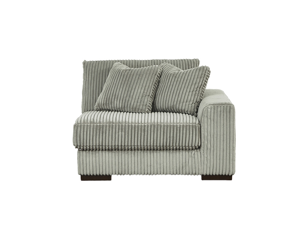Sofa bras droit Tissu Gris moyen - Gris