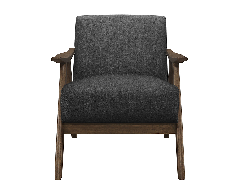 Fauteuil Tissu Gris charcoal - Gris