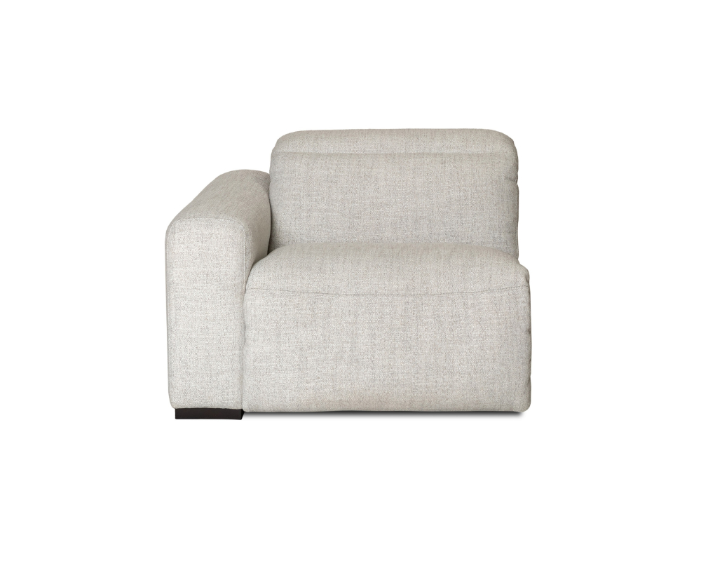 Sectionnel inclinable électrique double - Si&egrave;ge condo inclinable &eacute;lectrique, bras gauche - Gris