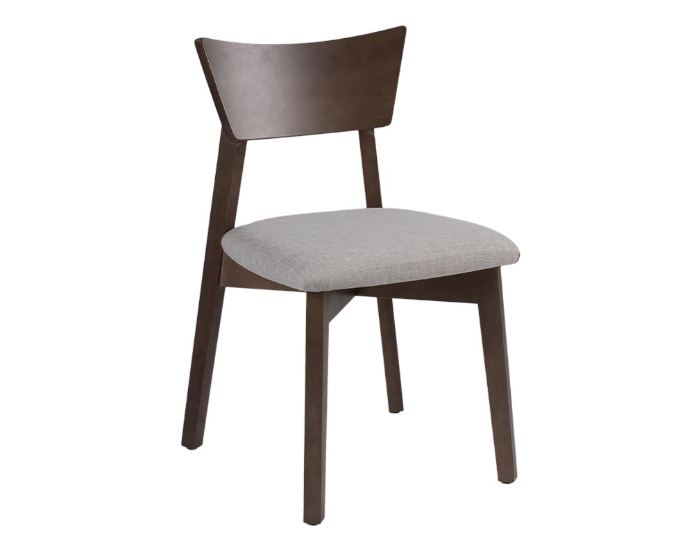 Chaise Bois Brun et Beige moyen - Beige