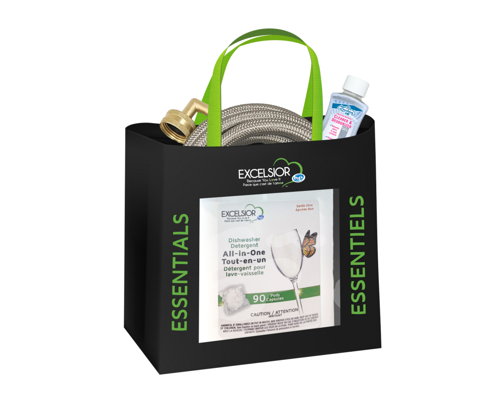 Ensemble essentiels pour lave-vaisselle 90 capsules, Boyau, Nettoyant - HEDISHPODESS90