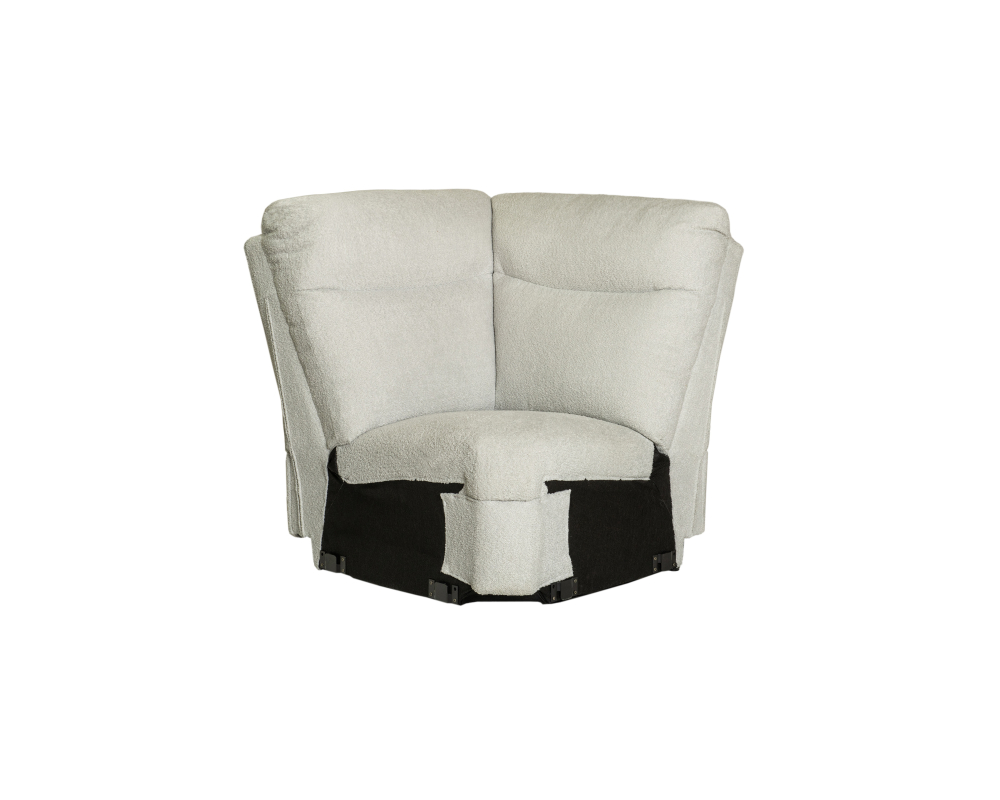 Sectionnel inclinable - Coin carr&eacute; - Beige
