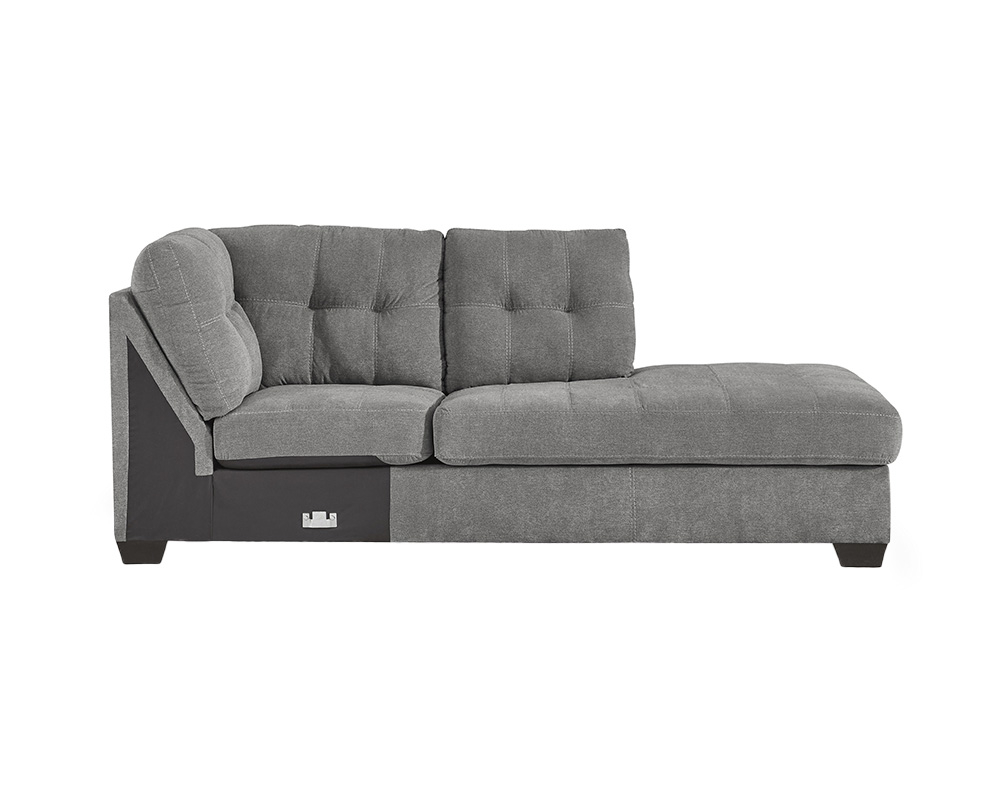 Sectionnel - Chaise longue bras droit - Gris