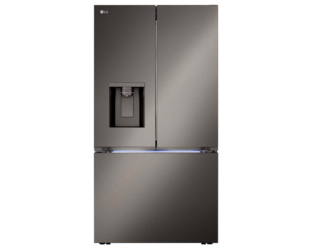 Réfrigérateur 3 portes 36po 26,0pi3 - Profondeur comptoir, Eau et glace, Wi-Fi - Inox noir antitaches