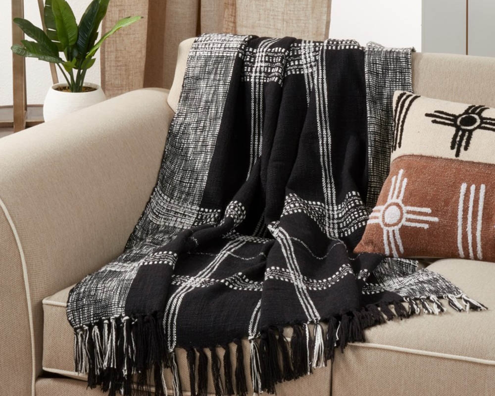 Jeté 50 po x 70 po - Noir