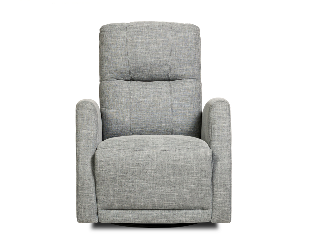 Fauteuil inclinable Berçant pivotant électrique Tissu Gris moyen - Gris