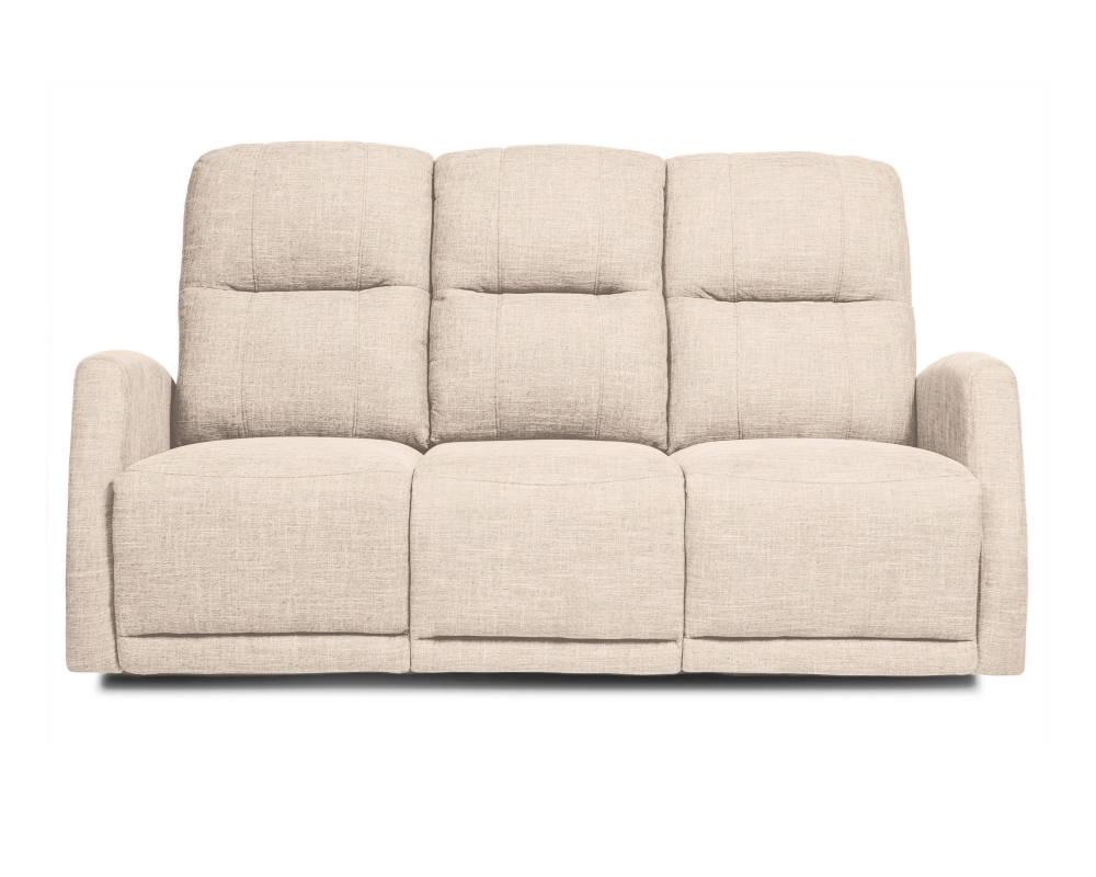 Sofa inclinable avec console rabattable Tissu Beige clair - Beige
