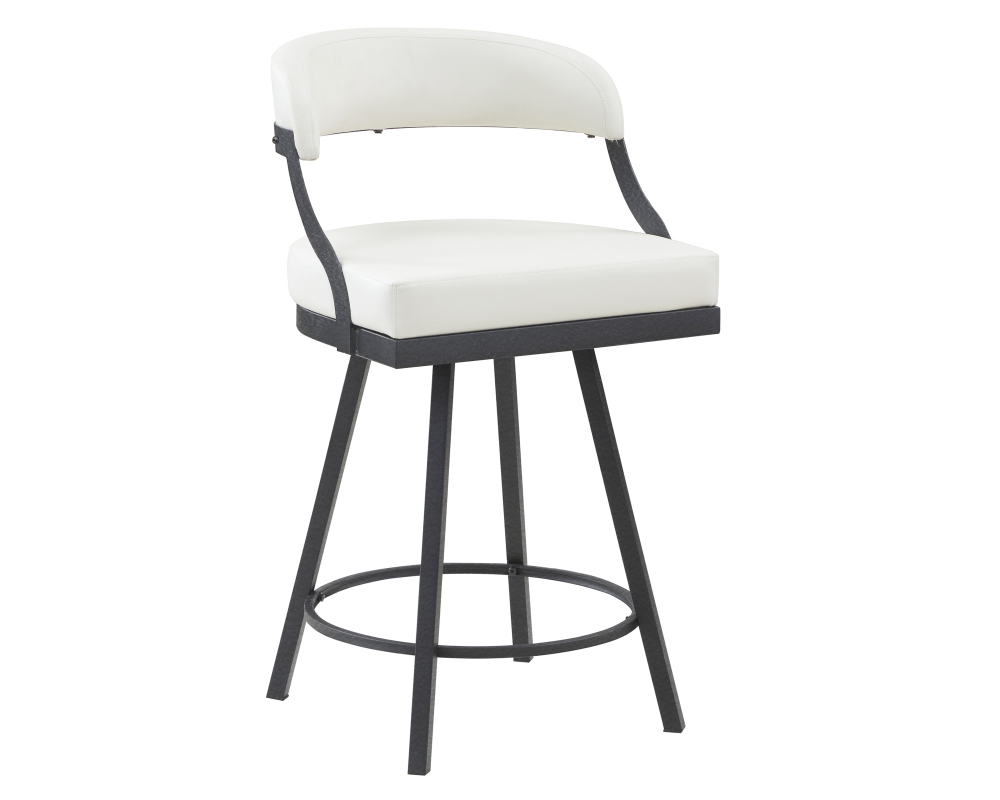 Tabouret pivotant - 24 pouces - Blanc
