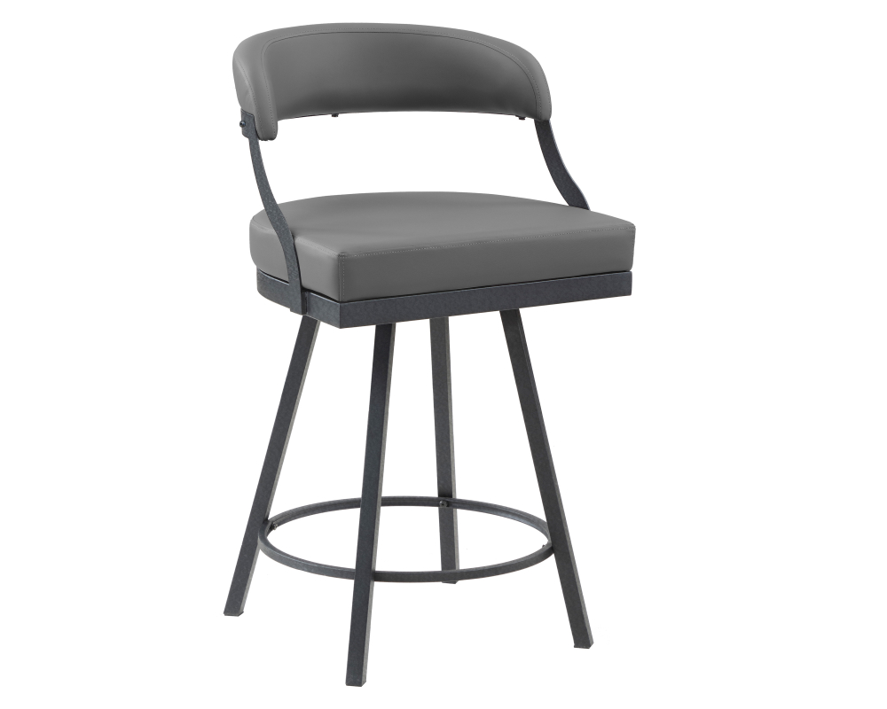 Tabouret pivotant - 24 pouces - Gris