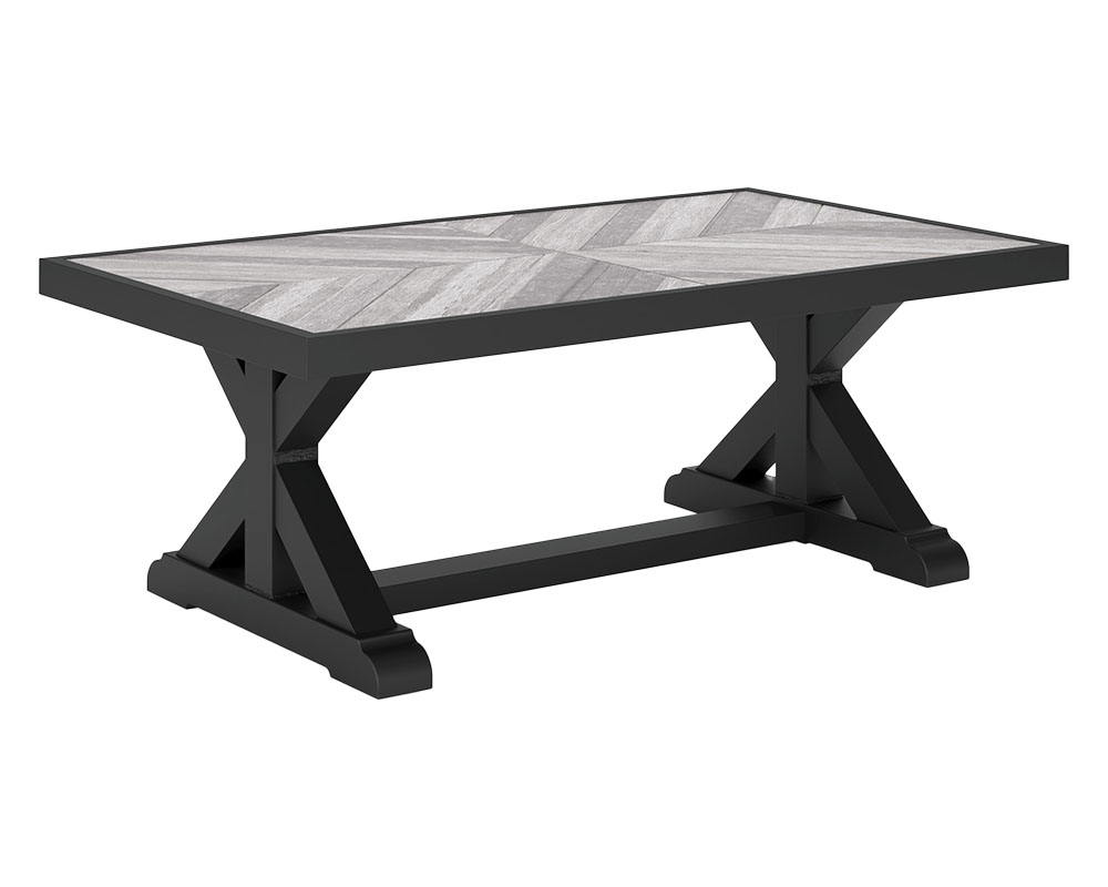 Table à café extérieure - Noir