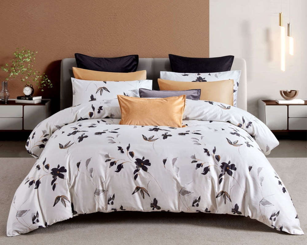 Housse de couette lit king et 2 cache-oreillers - Blanc