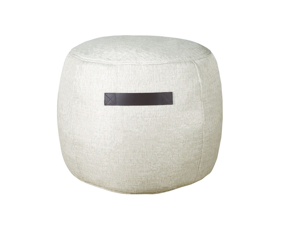 Ottoman rond - Crème