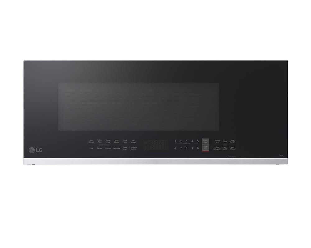 LG Micro-ondes hotte 30po 1,3pi3 550pi3-min, 4 vitesses, 1000W, Wi-Fi, Inox antitaches - MVEF1337F - Inox antitaches