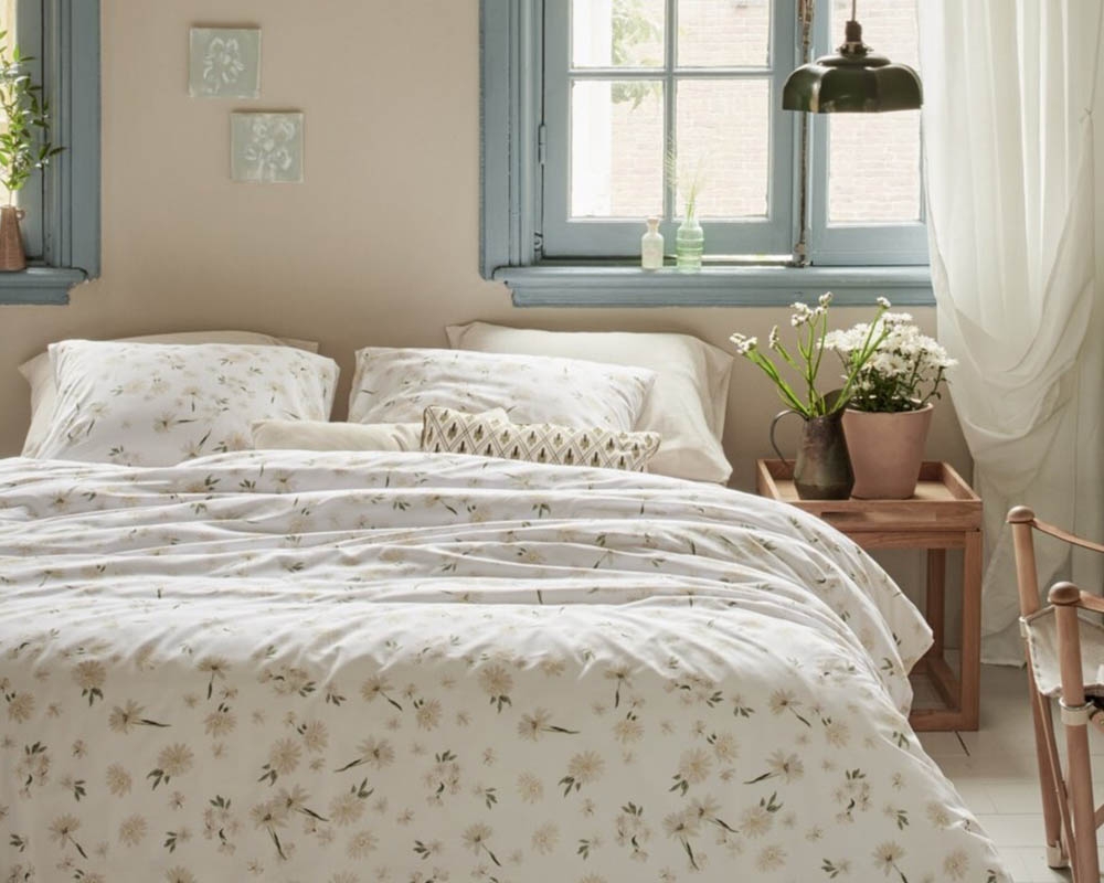 Housse de couette lit queen et 2 cache-oreillers - Blanc