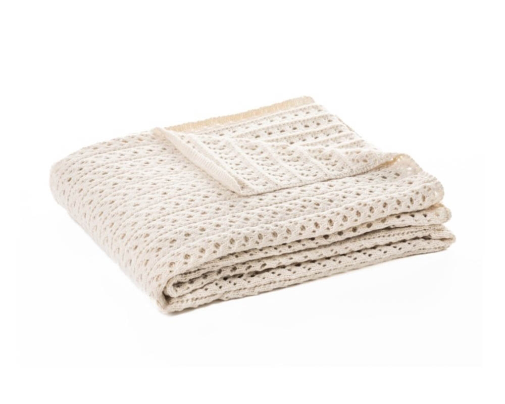 Jeté 50 po x 60 po - Crème