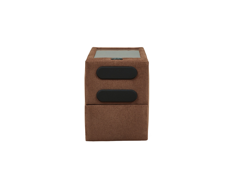 Sectionnel - Console audio avec rangement - Rouille