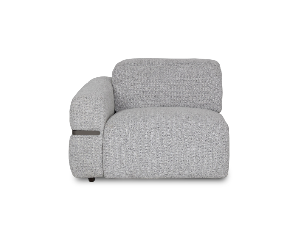 Sectionnel inclinable électrique double - Si&egrave;ge inclinable &eacute;lectrique double bras gauche - Gris