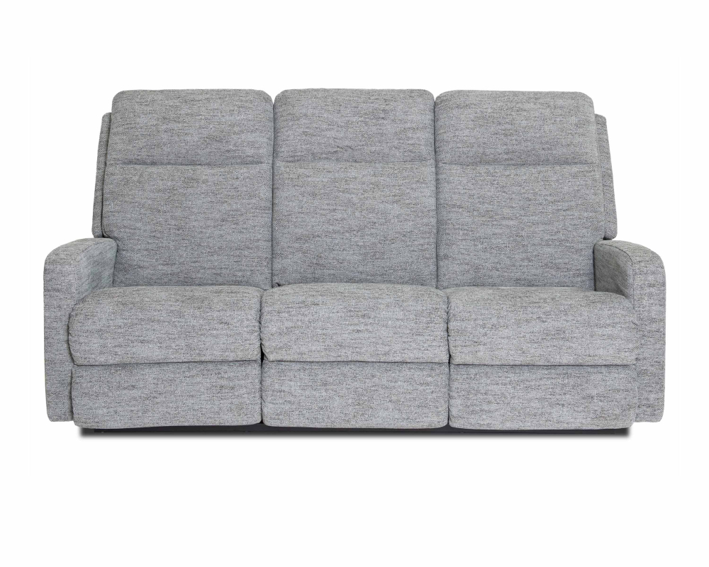 Sofa inclinable Électrique double, tête, pied Tissu Gris moyen - Gris