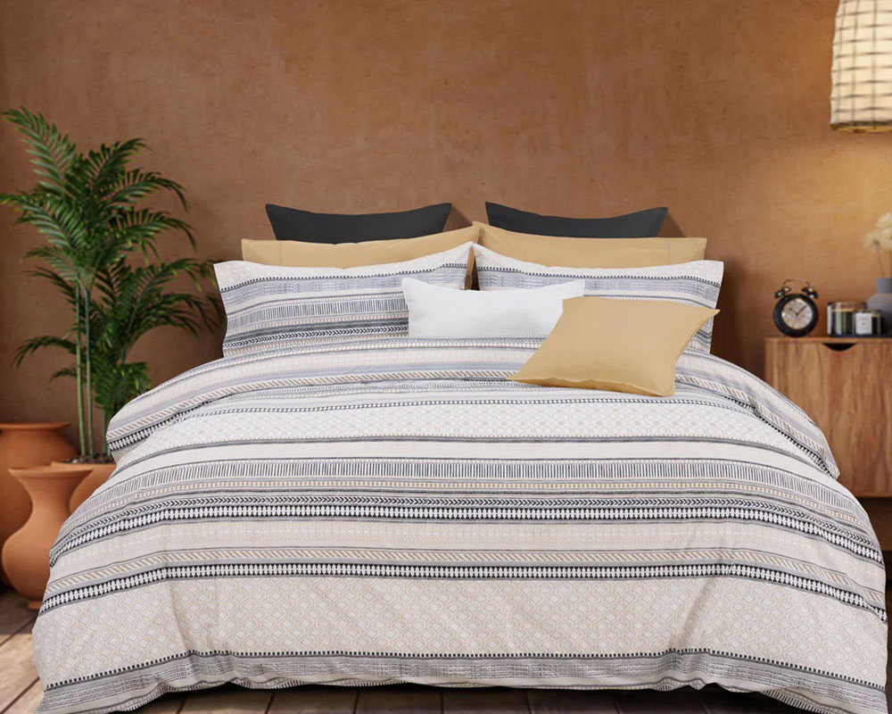 Housse de couette lit queen et 2 cache-oreillers - Blanc