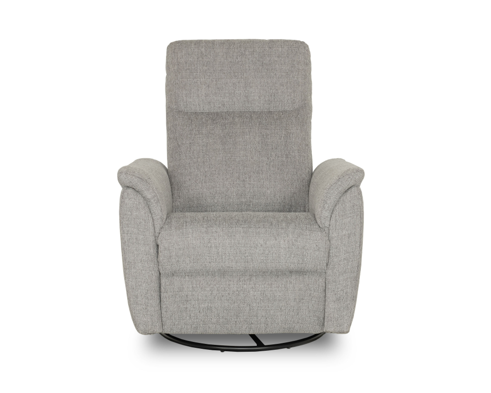 Fauteuil inclinable Berçant pivotant électrique triple Tissu Beige taupe - Beige
