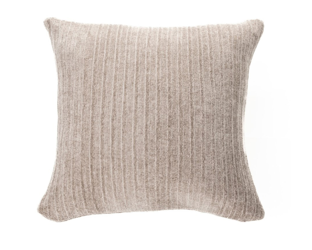 Ensemble coussin et bourre 25 po x 25 po - Beige