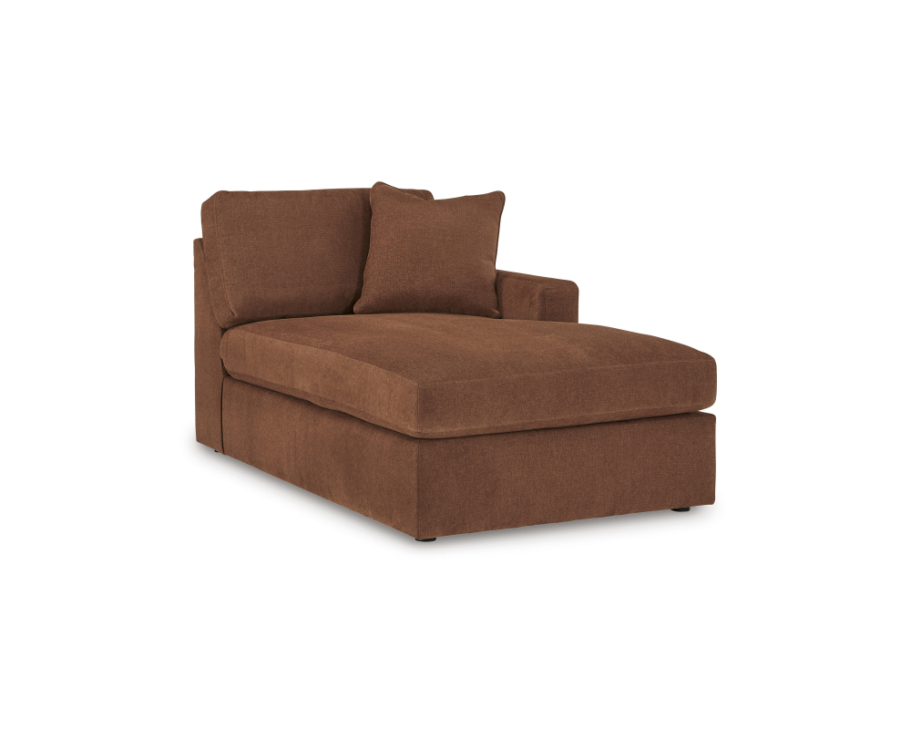 Sectionnel - Chaise longue bras droit - Rouille