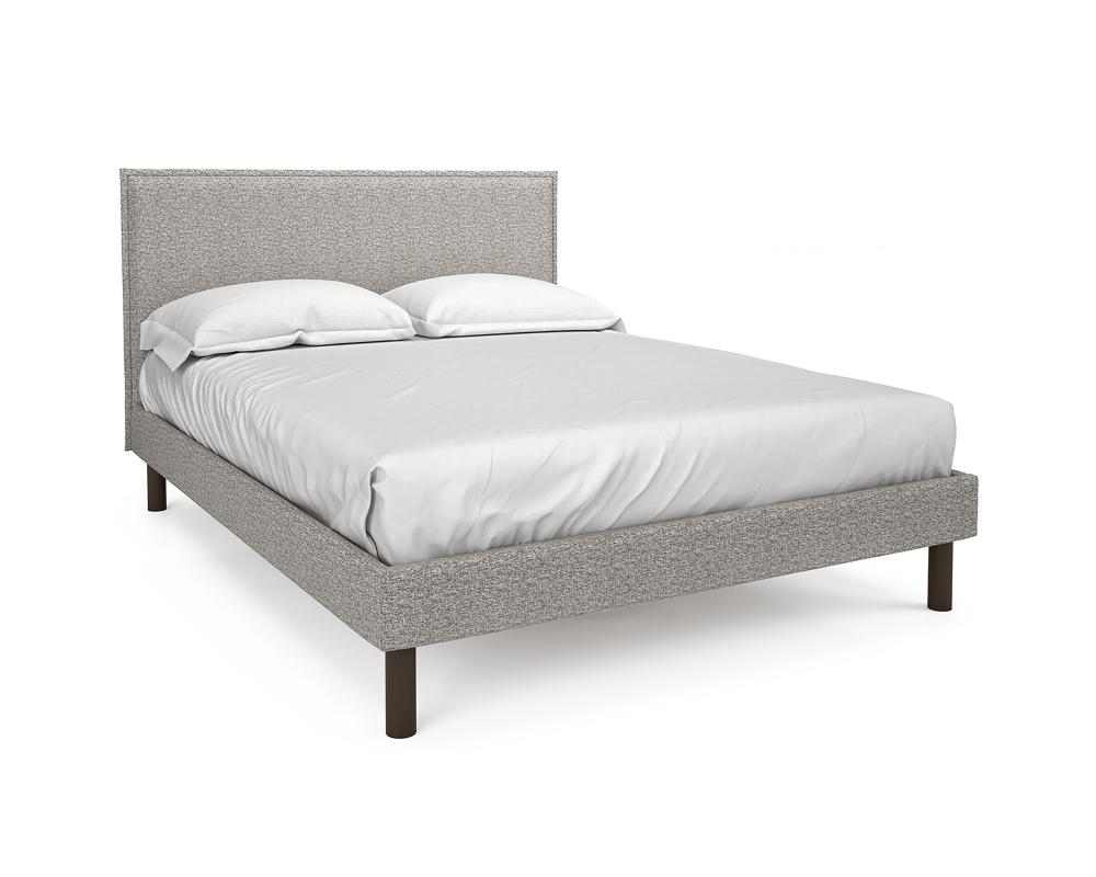 Lit en tissu - Queen - Gris