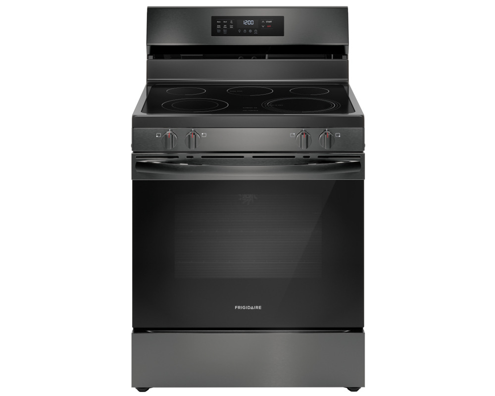 Cuisinière 5,3pi3 - Convection par ventilation, Air Fry - Inox noir