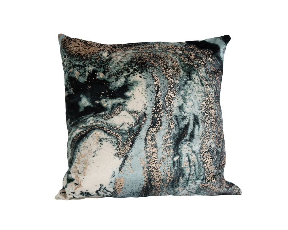 Ensemble coussin et bourre 18 po x 18 po - Bleu