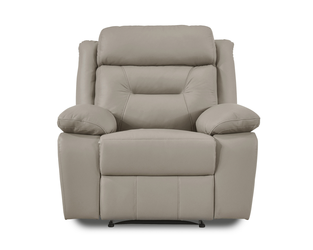 Fauteuil inclinable Berçant électrique Cuir et simili cuir Beige taupe - Beige