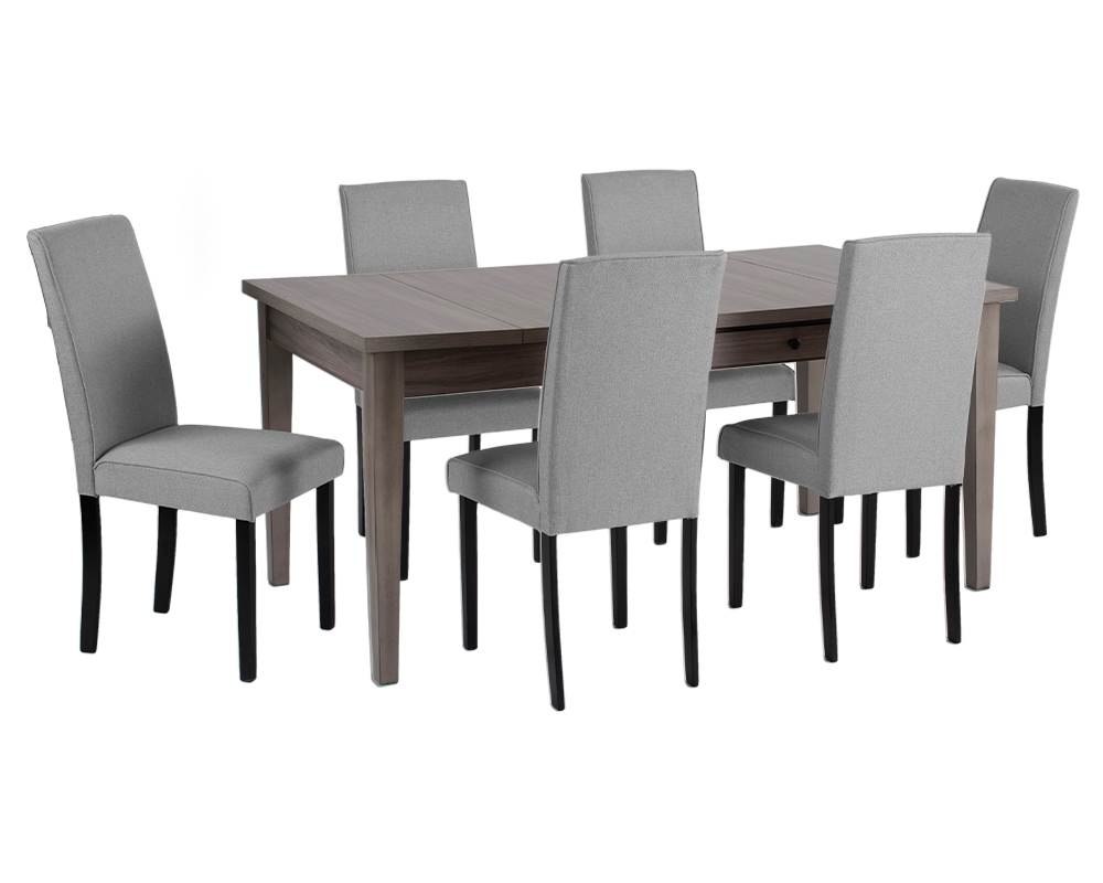 Mobilier de cuisine laminé 7mcx - Table, 6 chaises