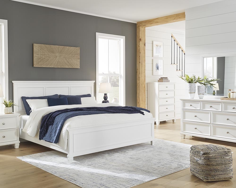 Mobilier de chambre en bois queen 8mcx - Blanc