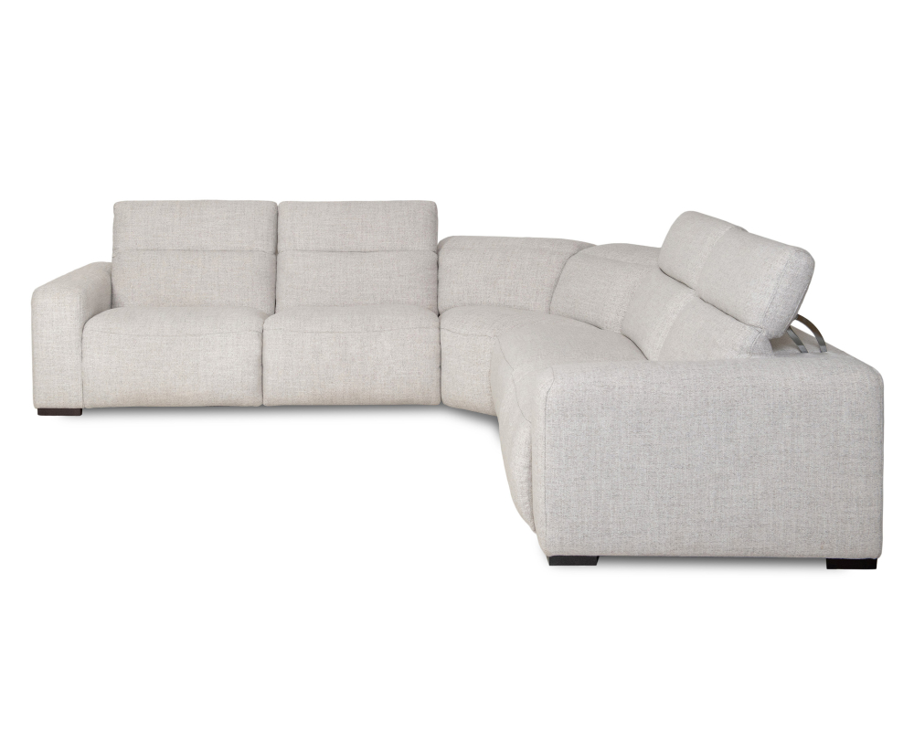 Sectionnel inclinable 5mcx - &Eacute;lectrique double, t&ecirc;te, pied - Gris