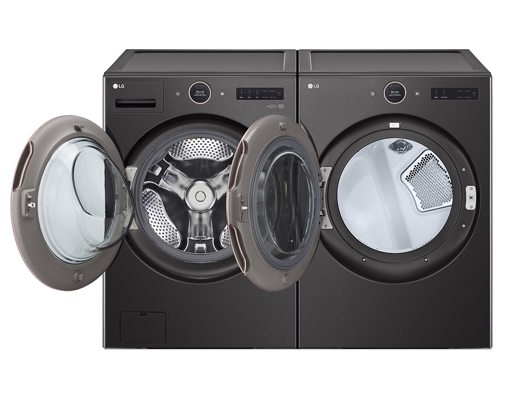 Ensemble de buanderie frontale vapeur 5,8pi3 - Inox noir