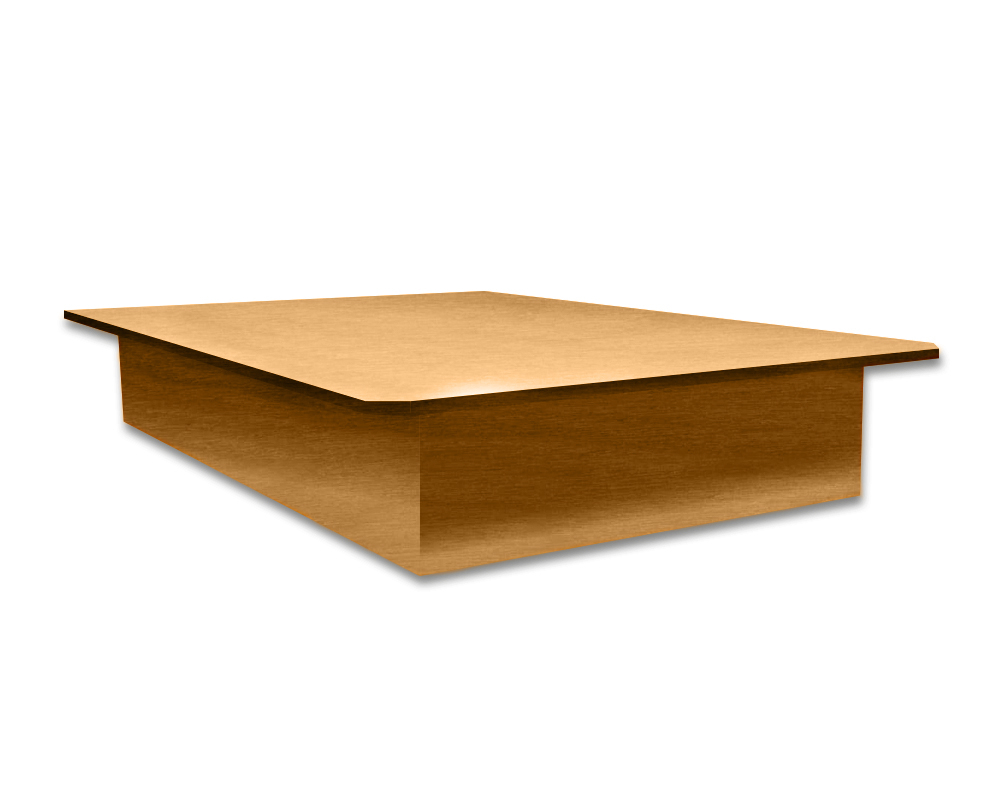 Plateforme stratifiée - Queen, hauteur 13" - Brun