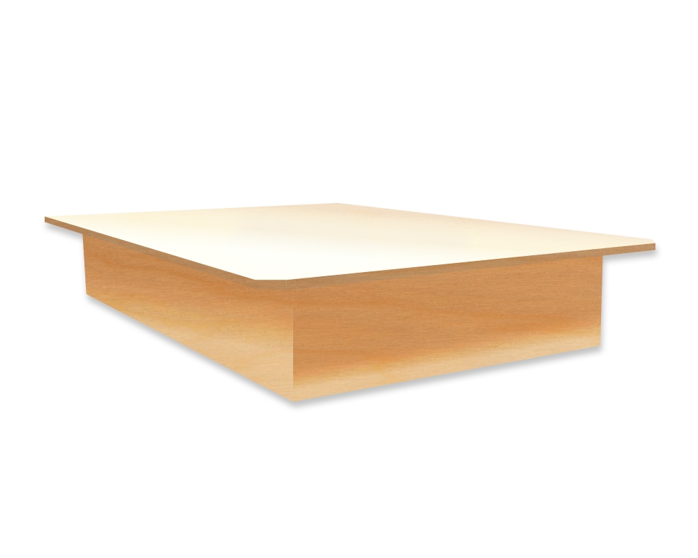 Plateforme stratifiée - King, hauteur 13" - Naturel