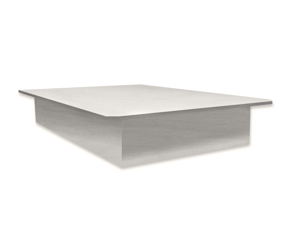 Plateforme stratifiée - King, hauteur 13" - Gris
