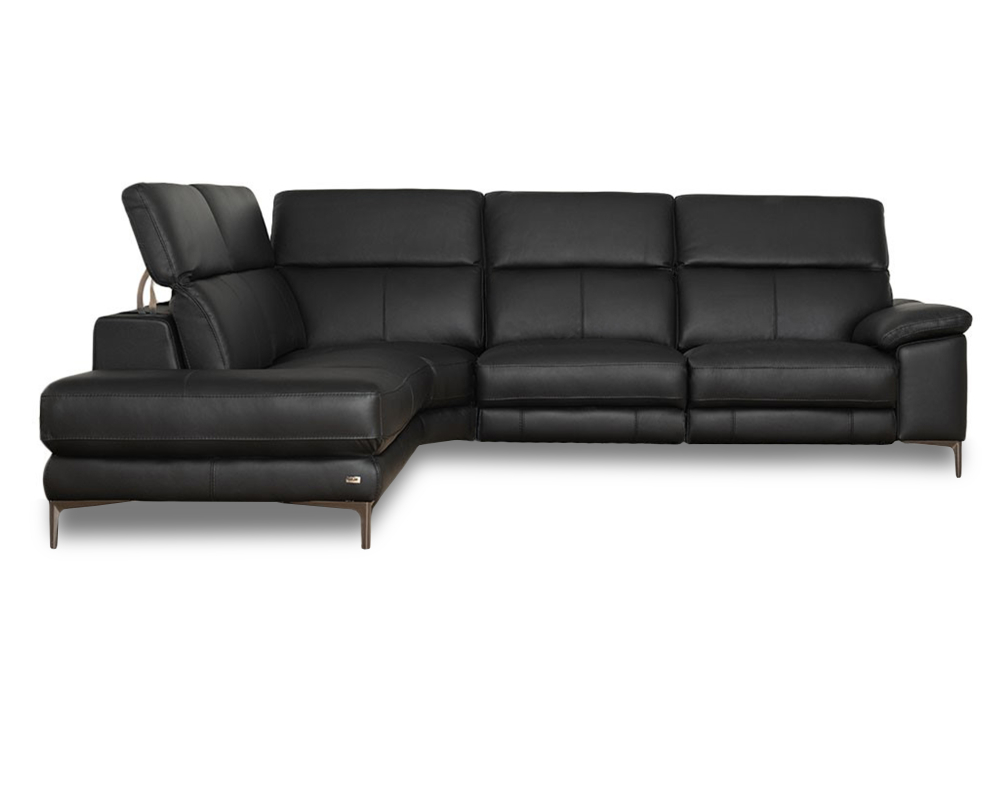 Sectionnel inclinable 2mcx - Électrique - Noir