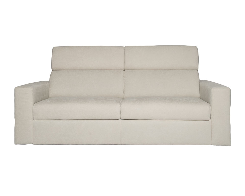 Sofa-lit double - Matelas mousse mémoire hauteur 5" - Beige