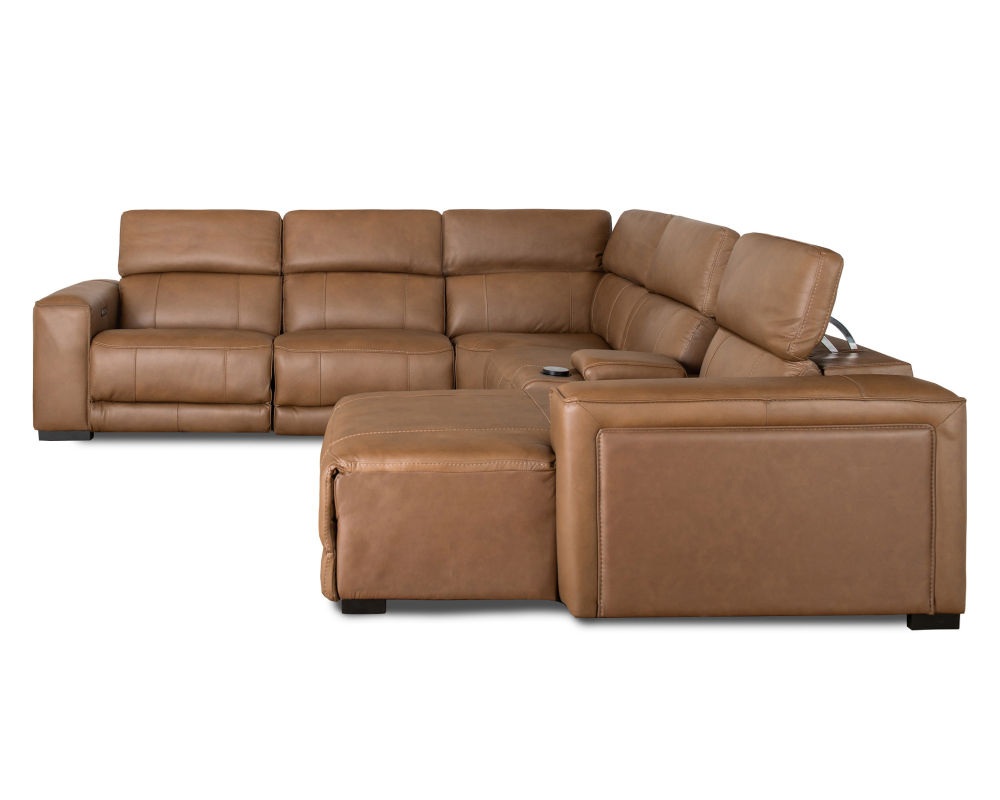 Sectionnel inclinable zéro gravité 6mcx - &Eacute;lectrique - Caramel