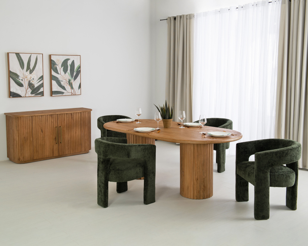 Mobilier de cuisine en bois 5mcx - Table, 4 chaises
