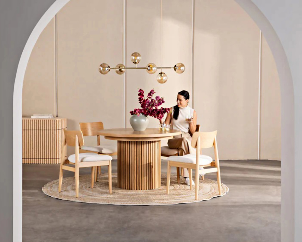 Ensemble de cuisine en bois 5mcx Table, 4 chaises Naturel - Naturel