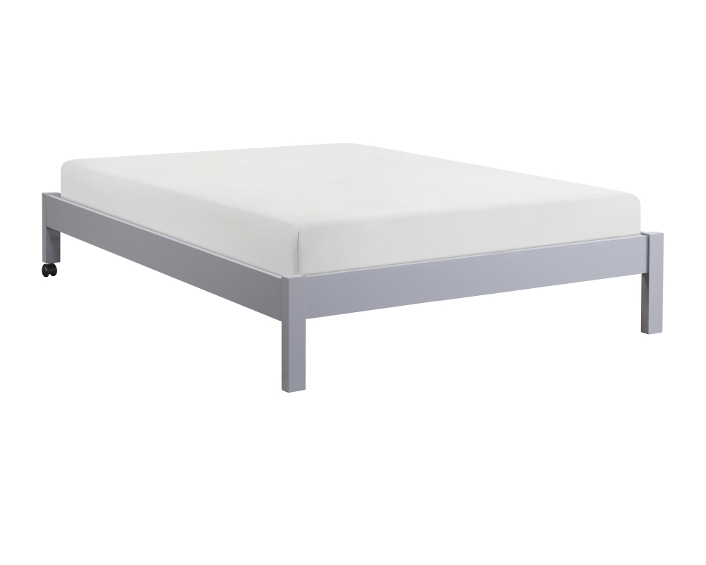 Lit inférieur en bois - Double - Gris