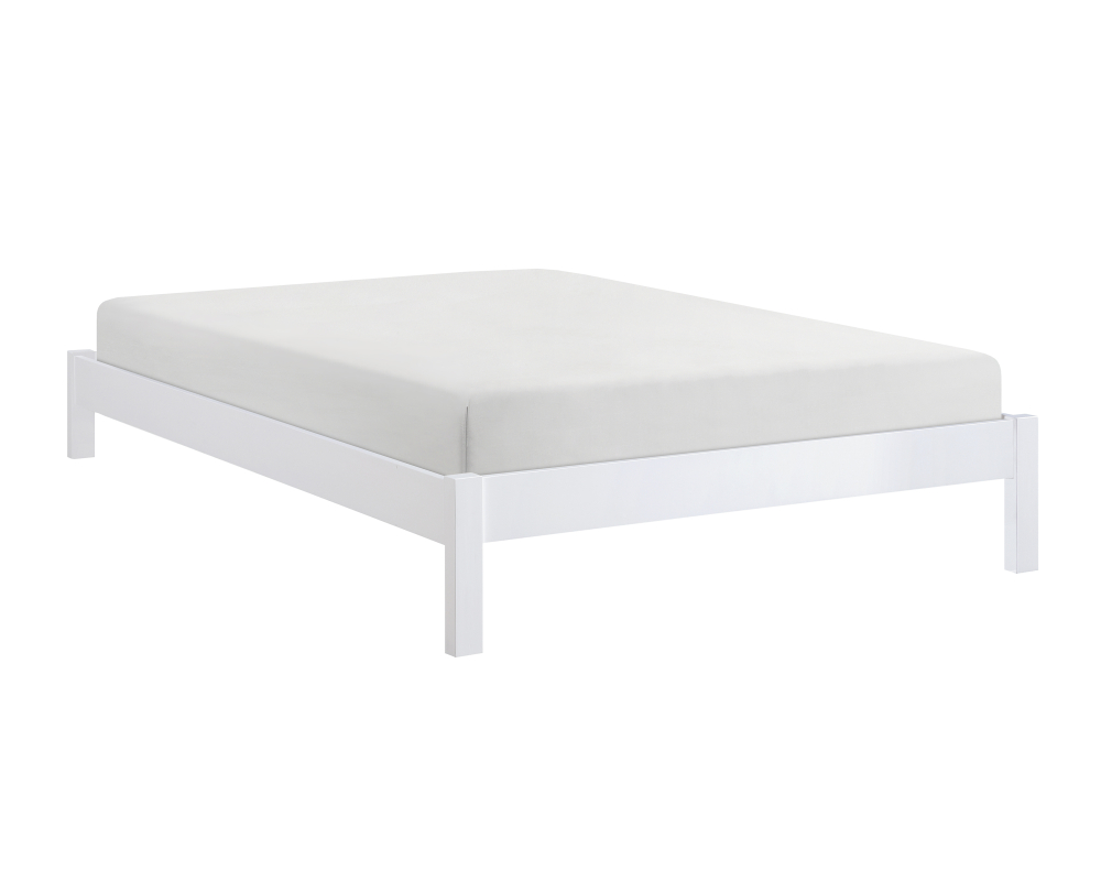 Lit inférieur en bois - Double - Blanc