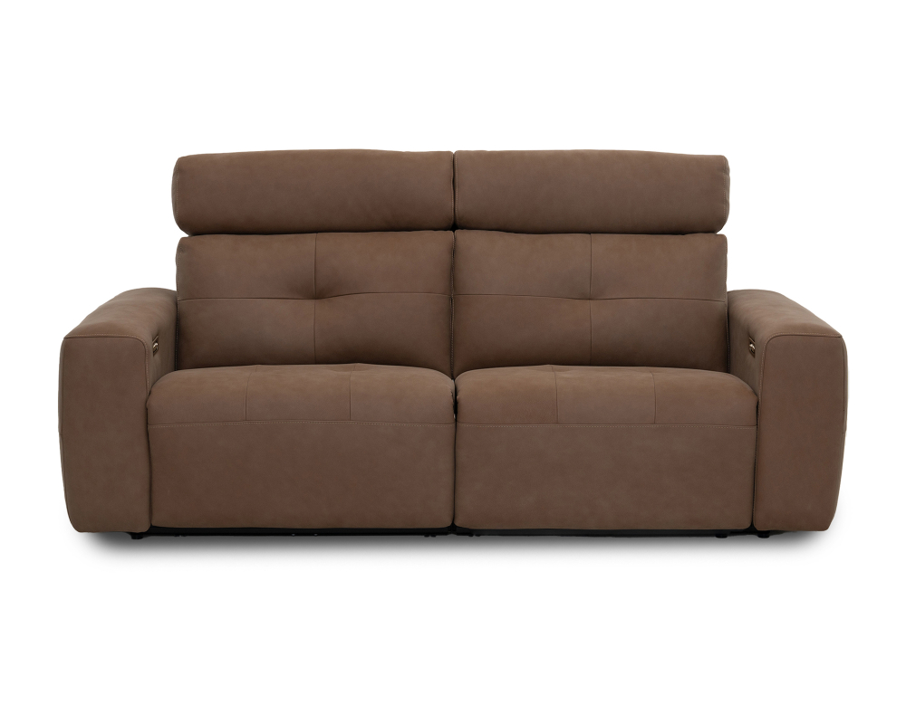 Sofa condo inclinable 2mcx Électrique triple, tête, pied, lombaire, Gravité-zéro Cuir Caramel - Caramel