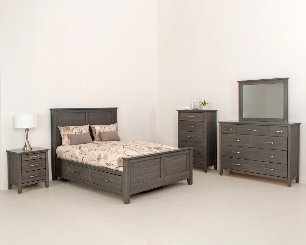 Mobilier de chambre en bois king 6mcx - Brun
