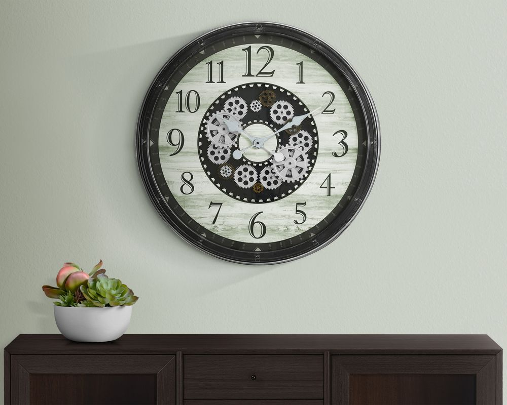 Horloge murale 30 po - Brun